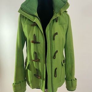 Delia’s Green Wool Toggle Hooded Coat